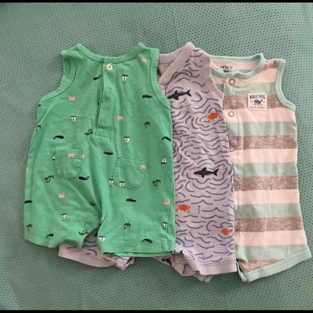 10 baby boy nautical romper & BodySuits